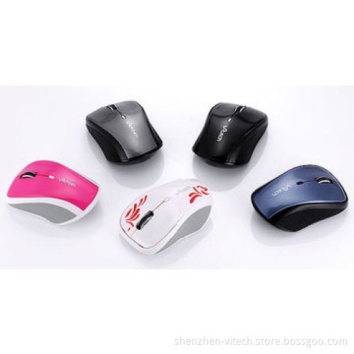 Gift Box Package Super Slim 800/1600dpi 4 Keys Optical 2.4G Wireless Mouse